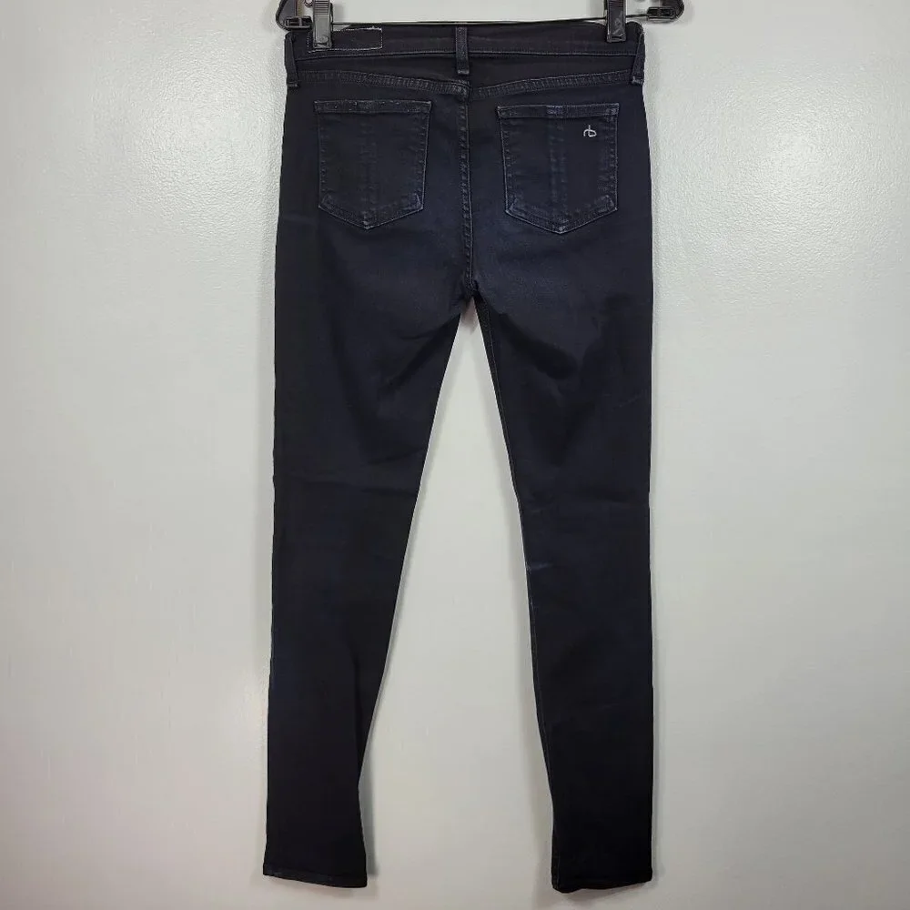 30. Rag & Bone Women Black Midrise Skinny Ankle Denim Jeans Size 26